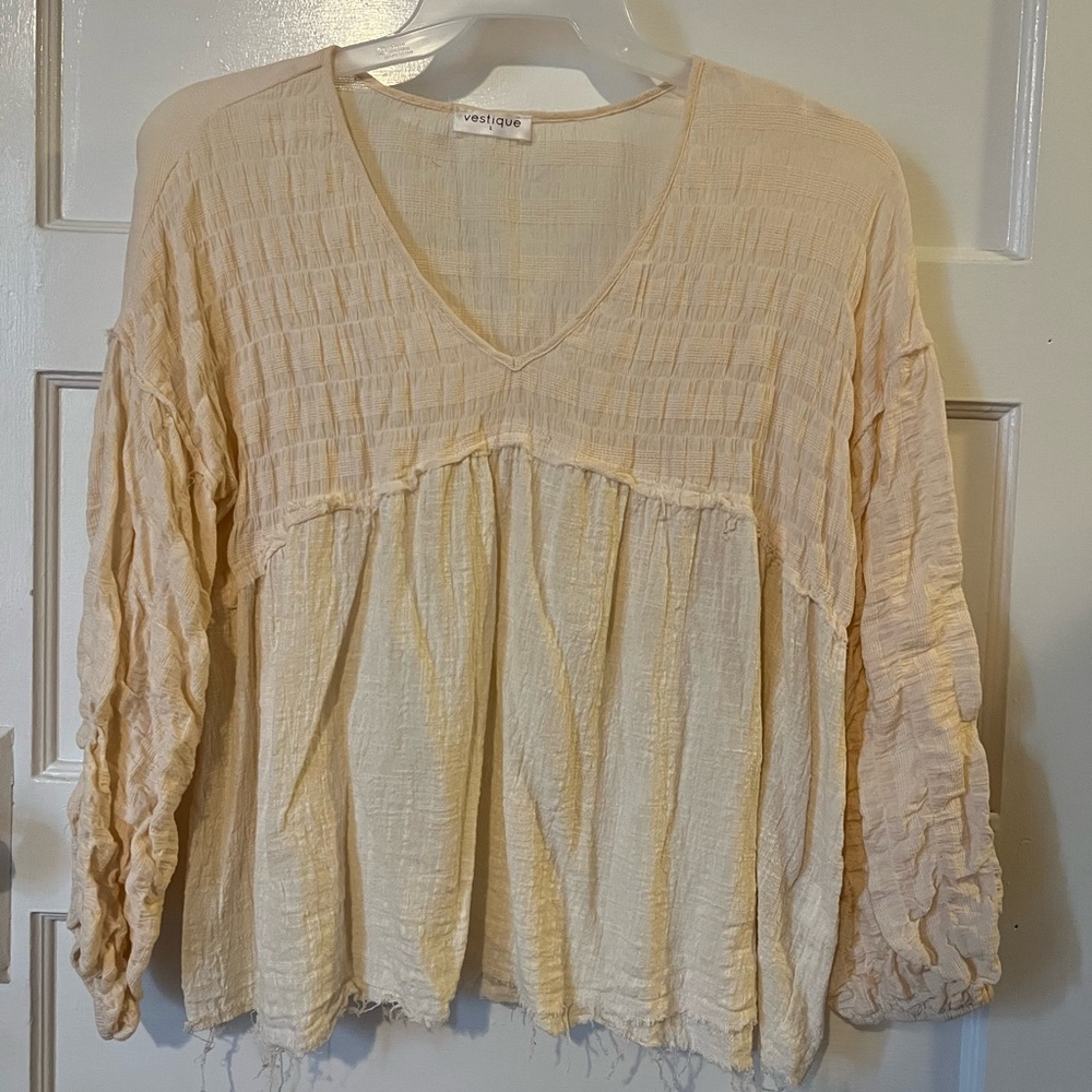 Textured Babydoll Top
